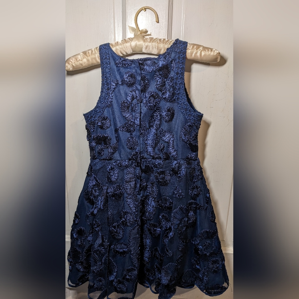 Nanette Lepore Fit & Flare elegant navy dress size M - Picture 3 of 9